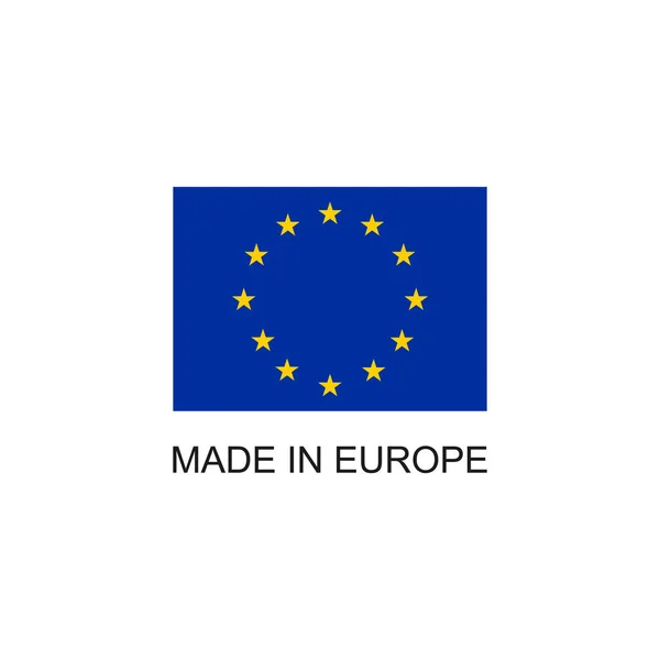 Europie Znak Flaga Ikona — Wektor stockowy