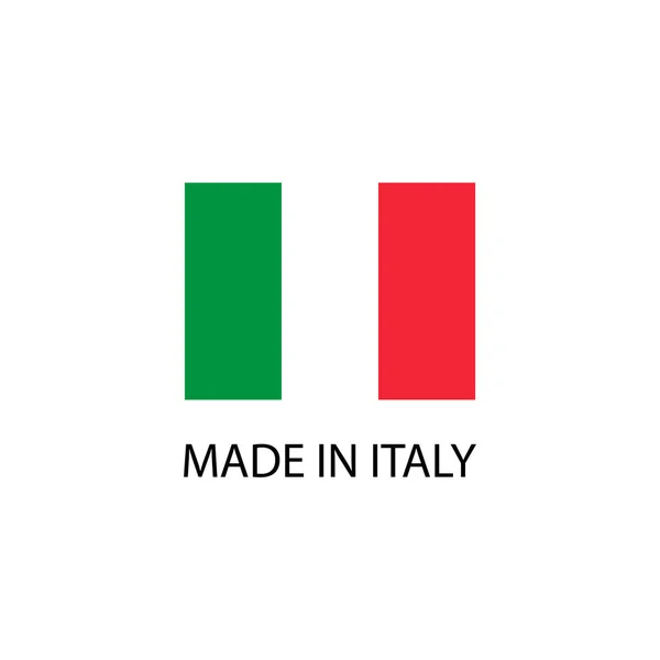 Wykonane Włochy Znak Flaga Narodowa — Wektor stockowy