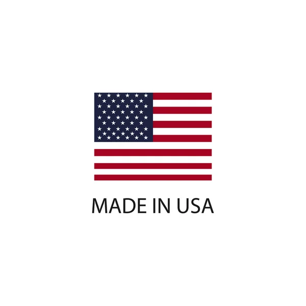 Wykonane Usa Znak Flaga Narodowa — Wektor stockowy