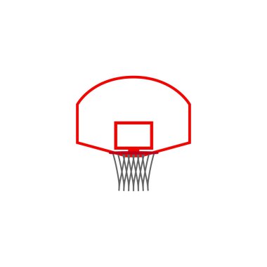 Beyaz arka plan üzerinde izole basketbol hoop simgesi