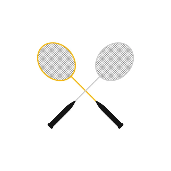 Badmintonschläger Symbol Isoliert Auf Dem Hintergrund Vektor — Stockvektor