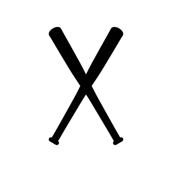 Baseball Bat Ikon Elszigetelt Fehér Background — Stock Vector
