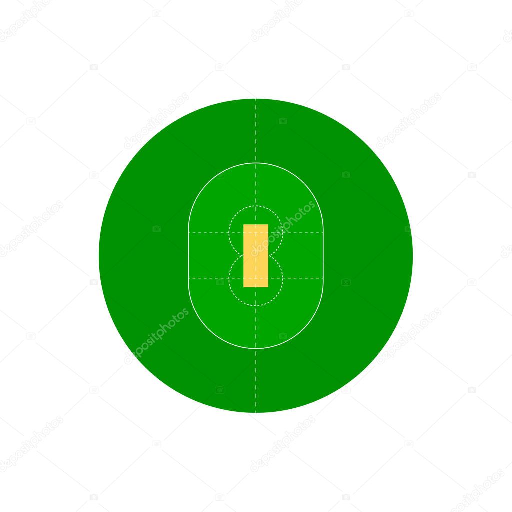Cricket field illustration. Sport concept. Vector eps10