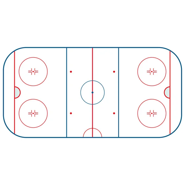 Ice hockey rink isolated on white back
