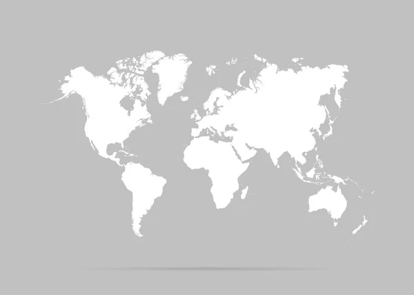有阴影的世界地图 Eps10 — 图库矢量图片