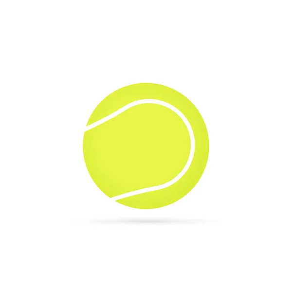 Tennisball Ikone Mit Schatten Vektor Eps10 — Stockvektor