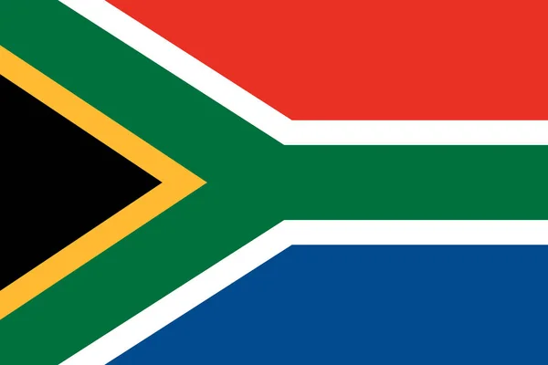 Nationale Vlag Van Zuid Afrika Vectorillustratie Eps10 — Stockvector