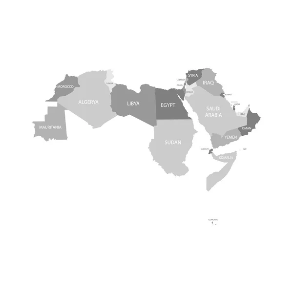 阿拉伯联盟国家地图设置 Eps10 — 图库矢量图片