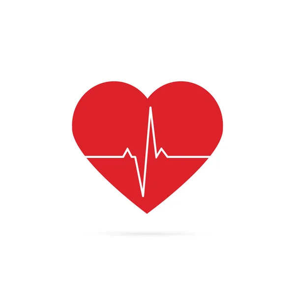 Icono de fondo de línea Heartbeat . — Vector de stock