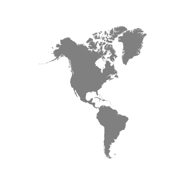 Kuzey ve Güney Amerika haritası — Stok Vektör