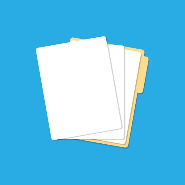 Paper lists folder — Stock Vector