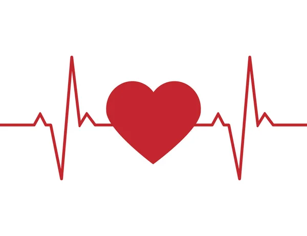 Heartbeat lijn achtergrond pictogram. — Stockvector