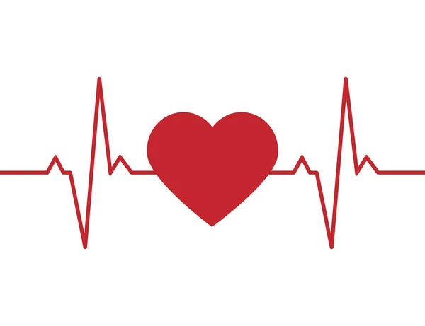 Icono de fondo de línea Heartbeat . — Vector de stock