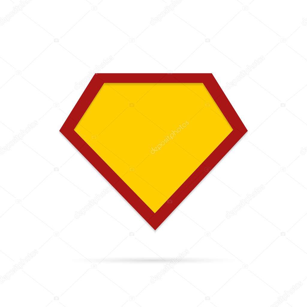 Super hero sign with shadow. Vector esp10