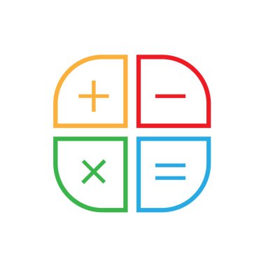 Hesap makinesi simgesi düz stil