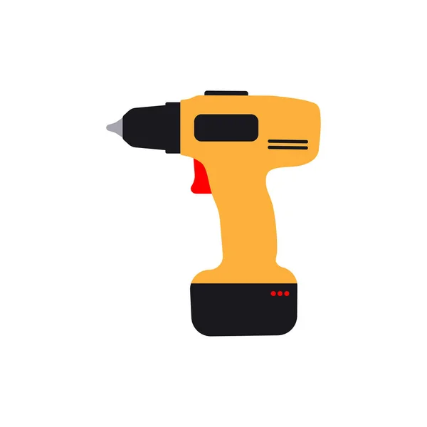 Electric screwdriver icon flat style — Stock Vector