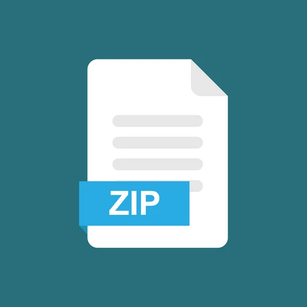 Zip format file icon symbol — ストックベクタ