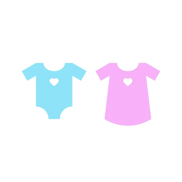 Baby Boy und Baby Girl Kleidung — Stockvektor