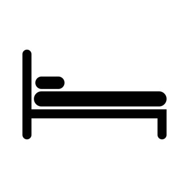 Yatak simgesi simgesi basit tasarım