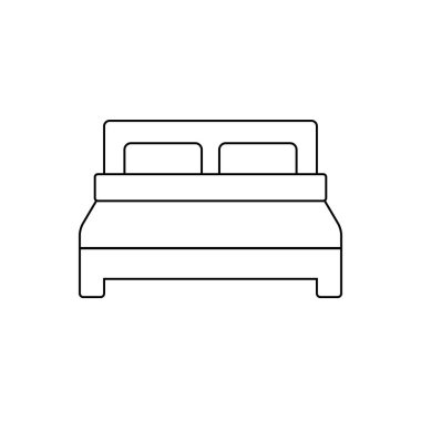 Yatak simgesi simgesi basit tasarım