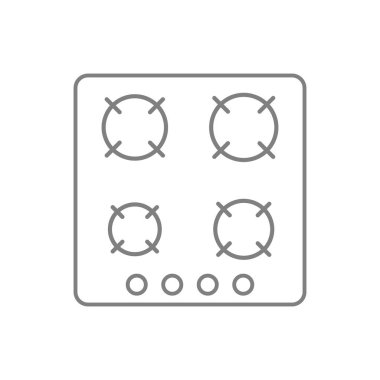 Mutfak sobayı simgesi simge çizgi tarzı