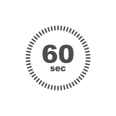 Zamanlayıcı 60 sn simgesi. Basit tasarım