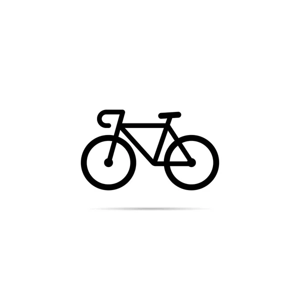 Icono de bicicleta con sombra. Diseño simple — Archivo Imágenes Vectoriales