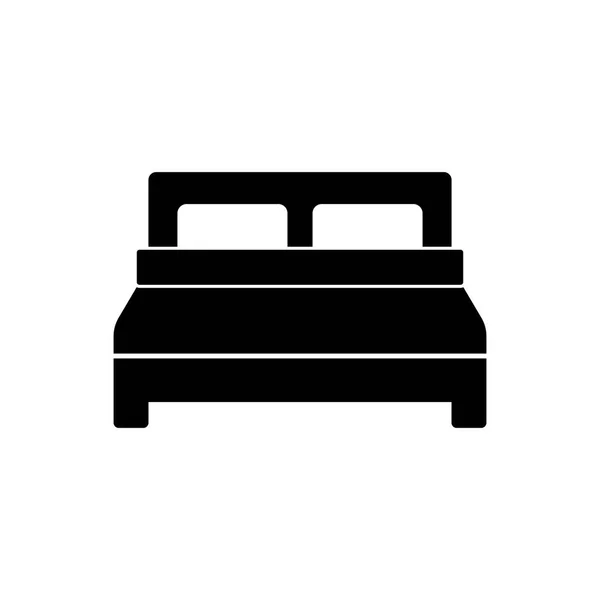 Icono de la cama símbolo diseño simple — Vector de stock