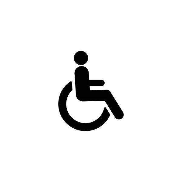 Simbolo icona disabilitato design semplice — Vettoriale Stock