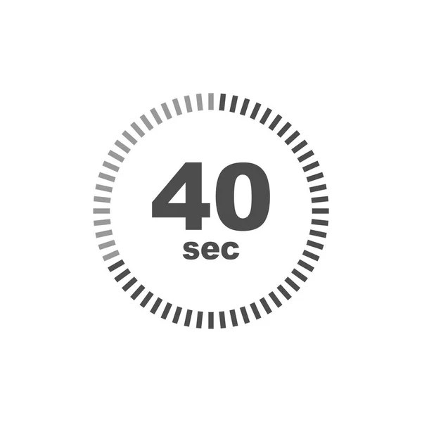 Εικονίδιο χρονομέτρου 40 sec. Απλός σχεδιασμός — Διανυσματικό Αρχείο