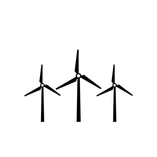 Symbol für Windkraftanlagen. Einfaches Design — Stockvektor