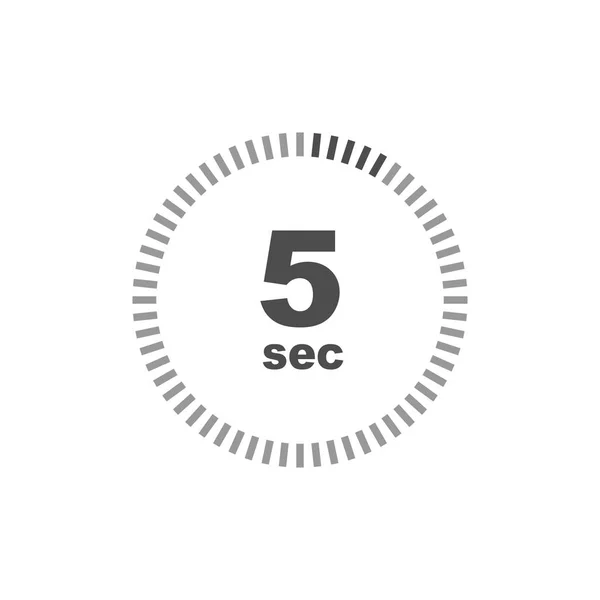 Timer 5 sec ícone. Design simples —  Vetores de Stock