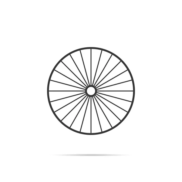 带阴影的自行车车轮图标 — 图库矢量图片