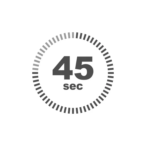 Εικονίδιο χρονομέτρου 45 sec. Απλός σχεδιασμός — Διανυσματικό Αρχείο