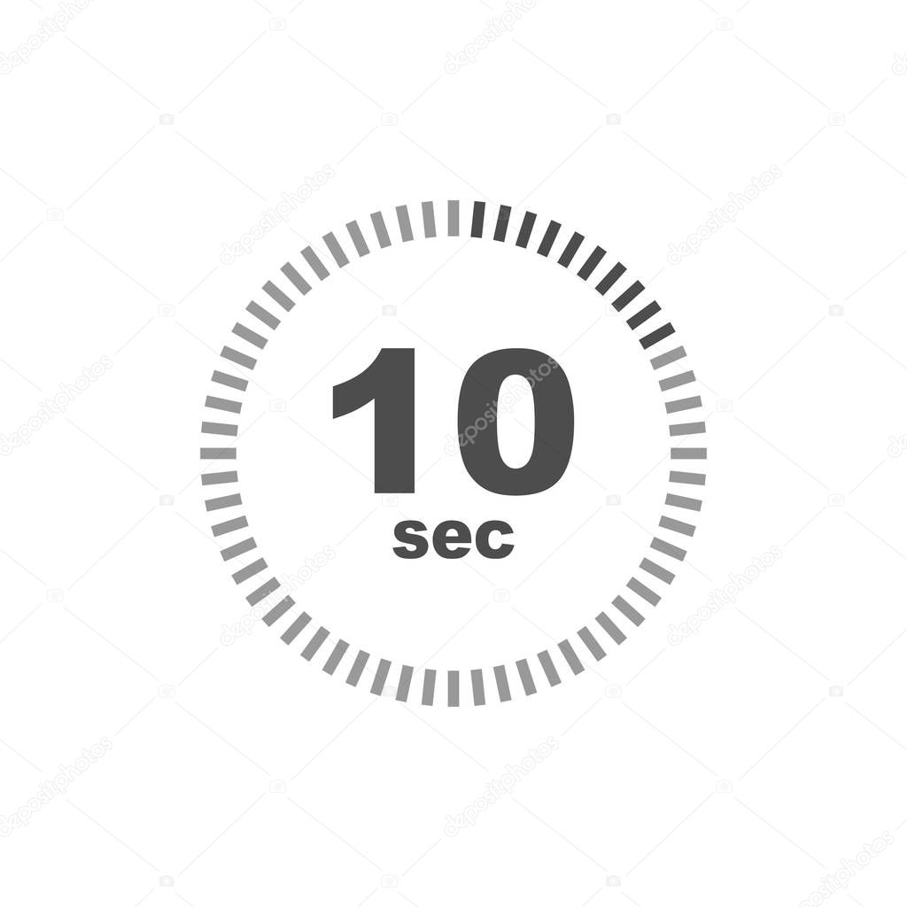 Timer 10 sec icon. Simple design