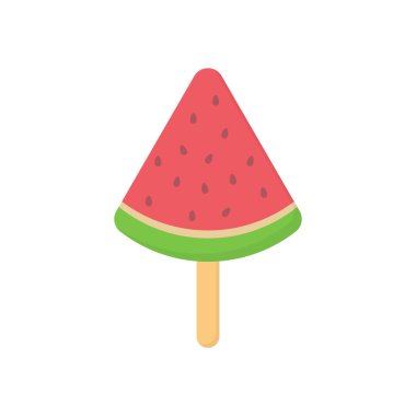 Dondurma ikonu basit tasarım düz karpuz