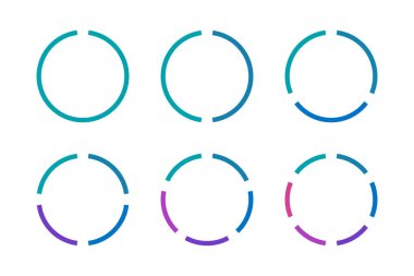 Bilgisel çemberler simgesi seti. İş konsepti