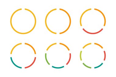 Bilgisel çemberler simgesi seti. İş konsepti