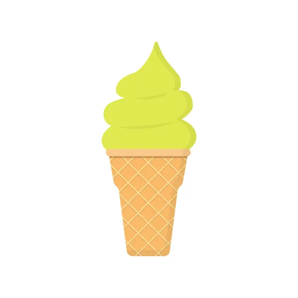 冰淇淋图标简单设计扁平风格 — 图库矢量图片