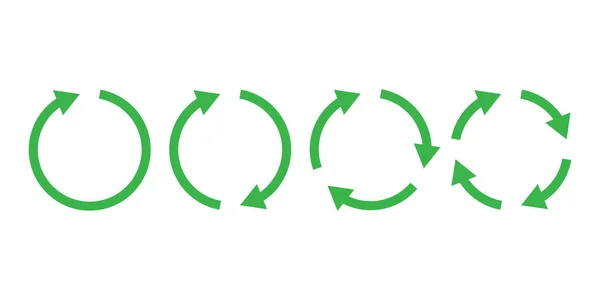 Reciclar Icono Conjunto Diseño Simple — Vector de stock