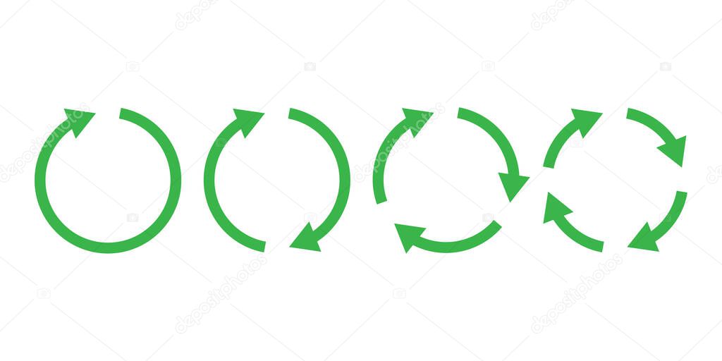 Recycle icon  set simple design