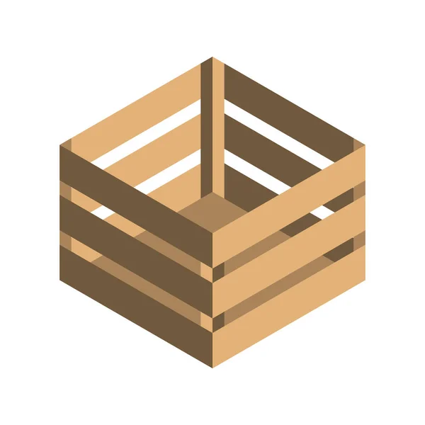 Isometric parcel icon.Packing box vector illustration isolated on white background. — Stock Vector