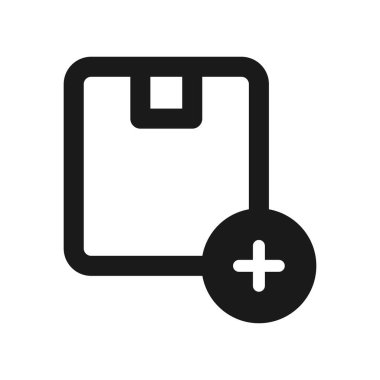 Dizin Vektörü Simgesine Ekle, Dosya simgesi ekle. Mobil uygulama, web sitesi veya masaüstü uygulaması için basit, modern düz vektör çizimi