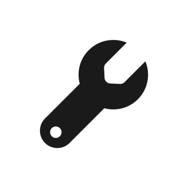 Teknik Destek Simgesi. Anahtar simgesi desteği ve bakımı simgeler