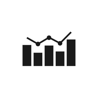 Çubuk Grafik Analitik Vektör simgesi. Bar grafikleri iş ve finans için analiz çizelgeleri.