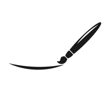 Fırça Vektörü Simgesi beyaz arkaplanda izole edilmiş modada. Web sitenizin tasarımı için boya sembolü, logo, uygulama, UI. Vektör illüstrasyonu