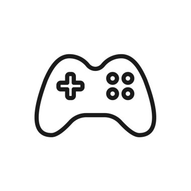 Joystick simgesi vektör çizimi. Oyun denetleyici simgesi. Web sitesi ve UI tasarımı için video oyunu joystick işareti