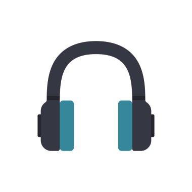 Kulaklık vektör simgesi. Modern düz stil kulaklık ikonu tasarımı. Cep telefonu ve web konsepti için mükemmel kulaklık tasarımı
