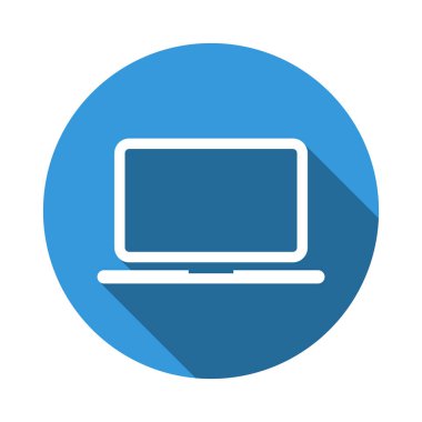 Düz moda bilgisayar simgesi. Web, uygulama ve UI tasarımı için modern PC simgesi