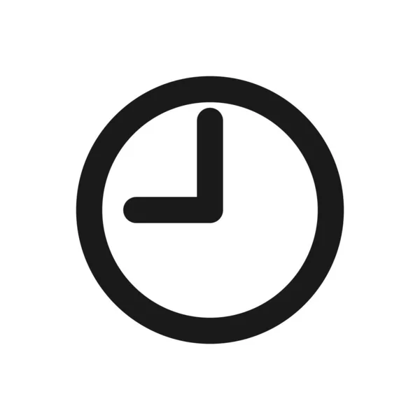 Icono Del Reloj Estilo Plano Moda Aislado Fondo Reloj Icono — Vector de stock